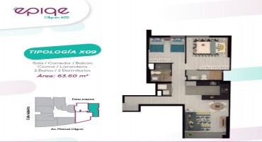 Avenida Manuel Olguin 600, Santiago de Surco, Lima, Perú, 2 Habitaciones Habitaciones, ,2 BathroomsBathrooms,Departamento,Venta,Epiqe,Avenida Manuel Olguin,22,1224