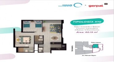 Avenida Manuel Olguin 600, Santiago de Surco, Lima, Perú, 2 Habitaciones Habitaciones, ,2 BathroomsBathrooms,Departamento,Venta,Epiqe,Avenida Manuel Olguin,22,1225
